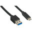USB 3 Type A  to C Cable - 10 Gigabit, 0.5 meter (1.64ft) - Part Number: 10U3-31200.5