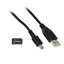 Mini USB 2.0 Cable, Black, Type A Male to 5 Pin Mini-B Male, 1.5 foot - Part Number: 10UM-02101.5BK
