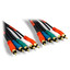 High Quality Component Video and Audio RCA Cable, 3 RCA (RGB) and 2 RCA (Right and Left) Male, Gold-plated Connectors, 6 foot - Part Number: 10V2-03206