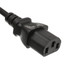 Shielded Computer / Monitor Power Cord, Black, NEMA 5-15P to C13, 18AWG, 3 Conductor, 10 Amp, 12 foot - Part Number: 10W1-51212