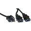 Computer / Monitor Power Y Cord, Black, NEMA 5-15P to Dual C13, 10 Amp, 6 foot - Part Number: 10W1-01206Y