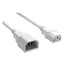 Computer / Monitor Power Extension Cord, White, C13 to C14, 10 Amp, 3 foot - Part Number: 10W1-02203WH