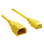 Computer / Monitor Power Extension Cord, Yellow, C13 to C14, 10 Amp, 2 foot - Part Number: 10W1-02202YL