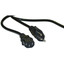 Swiss 3 Prong Computer/Monitor Power Cord, Black, SE 1011 to C13, VDE Approved, 6 foot - Part Number: 10W1-17206