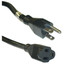 Power Extension Cord, Black, SJT, NEMA 5-15P to NEMA 5-15R, 14 AWG, 3 Conductor, 15 Amp, 6 foot - Part Number: 10W2-02106