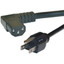 Right Angle Computer / Monitor Power Cord, Black, NEMA 5-15P to Right Angle C13,15 Amp, 14 AWG, 25 foot - Part Number: 10W2-06225