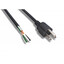 NEMA 5-15P to Standard ROJ Power Cord, Black, 14/3 (14AWG 3 Conductor) SJT, 15 Amp / 300 Volt, 6 foot - Part Number: 10W2-10206