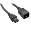 Power Extension Cord, Black, C20 to C15, 14AWG/3C, 15 Amp, 6 foot - Part Number: 10W2-47106
