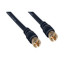RG59 F-pin Coaxial Cable with Gold connectors, Black, F-pin Male, 6 foot - Part Number: 10X2-01106G