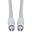 F-pin RG6 Coaxial Cable, White, F-pin Male, UL rated, 25 foot - Part Number: 10X4-01125W