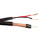 RG6/U Siamese Coaxial + Power Cable, 18AWG Solid Bare Copper Coax, 18/2 Stranded Copper Power, 95% Bare Copper Shield, Black, Spool, 1000 foot - Part Number: 10X4-28222NH