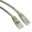 Cat5e Gray Copper Ethernet Patch Cable, Snagless/Molded Boot, POE Compliant, 1 foot - Part Number: 10X6-02101
