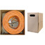 Cat5e Plenum Solid Copper Ethernet Cable, Orange, UTP (Unshielded Twisted Pair), CMP, 24 AWG, Pullbox, 1000 foot - Part Number: 11X6-031TH