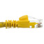 Cat5e Yellow Copper Ethernet Patch Cable, Snagless/Molded Boot, POE Compliant, 2 foot - Part Number: 10X6-08102