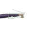 Cat5e Purple Copper Ethernet Patch Cable, Bootless, POE Compliant, 2 foot - Part Number: 10X6-14102