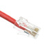 Cat5e Red Copper Ethernet Patch Cable, Bootless, POE Compliant, 2 foot - Part Number: 10X6-17102