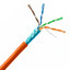 Shielded Cat5e Orange Solid Copper Ethernet Cable, F/UTP, POE Compliant, Pullbox, 1000 foot - Part Number: 10X6-531TH