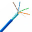 Plenum Cat5e Bulk Cable, Blue, Solid, Shielded, CMP, 24 AWG, Spool, 1000 foot - Part Number: 11X6-561NH