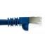 Shielded Cat5e Blue Copper Ethernet Cable, Snagless/Molded Boot, POE Compliant, 1 foot - Part Number: 10X6-56101