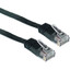 Flat Cat5e Black Copper Ethernet Cable, Snagless/Molded Boot, 32 AWG, 25 foot - Part Number: 10X6-62225