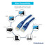 Cat6 Blue Copper Ethernet Patch Cable, Snagless/Molded Boot, POE Compliant, 6 inch - Part Number: 10X8-06100.5