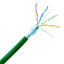 Shielded Cat6 Ethernet Cable, Solid 23 AWG Copper, POE Compliant, Green, Spool, 1000 foot - Part Number: 10X8-551NH