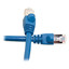 Shielded Cat6 Blue Ethernet Patch Cable, 24 AWG Stranded Copper, POE Compliant, Snagless/Molded Boot, 25 foot - Part Number: 10X8-56125