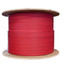 Shielded Cat6 Ethernet Cable, Solid 23 AWG Copper, POE Compliant, Red, Spool, 1000 foot - Part Number: 10X8-571NH