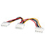 4 Pin Molex Power Y Cable, 5.25 inch Male to Dual 5.25 inch Female, 6 inch - Part Number: 11W3-01206