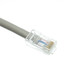 Plenum Cat6 Gray Ethernet Patch Cable, CMP, 23 AWG, Bootless, 3 foot - Part Number: 11X8-12103