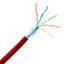 Bulk Shielded Cat6a Red Ethernet Cable, 10 Gigabit Solid, 500 Mhz, 23 AWG, Spool, 1000 foot - Part Number: 13X6-571NH