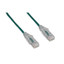 Slim Cat6a Green Copper Ethernet Cable, 10 Gigabit, 500 MHz, Snagless/Molded Boot, POE Compliant, 1 foot - Part Number: 13X6-65101