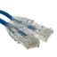 Slim Cat6a Blue Copper Ethernet Cable, 10 Gigabit, Snagless/Molded Boot, 500 MHz, 1 foot - Part Number: 13X6-66101