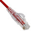 Slim Cat6a Red Copper Ethernet Cable, 10 Gigabit, 500 MHz, Snagless/Molded Boot, POE Compliant, 2 foot - Part Number: 13X6-67102