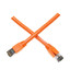 Cat8 Orange S/FTP Ethernet Patch Cable, Molded Boot, 40Gbps - 2000MHz, 4-Pair 24AWG Copper, RJ45 Male, 35 foot - Part Number: 13X8-53135