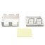 Blank Surface Mount Box for Keystones, 2 Port, White - Part Number: 300-314DE