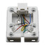 Phone Surface Mount Jack, White, RJ11 / RJ12, Data / Voice, 6P6C (6 Pin 6 Conductor) - Part Number: 300-66FF-WH