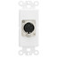 Decora Wall Plate Insert, White, XLR Female to Solder Type - Part Number: 301-1003