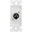 Decora Wall Plate Insert, White, XLR Female to Solder Type - Part Number: 301-1003