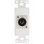 Decora Wall Plate Insert, White, XLR Male to Solder Type - Part Number: 301-1004