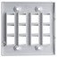 Keystone Wall Plate, White, 12 Port, Dual Gang - Part Number: 301-12K-W
