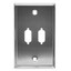 Wall Plate, 2 Port DB9 / HD15 (VGA), Single Gang, Stainless Steel - Part Number: 301-2-9