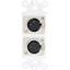 Decora Wall Plate Insert, White, Dual XLR Female to Solder Type - Part Number: 301-2005