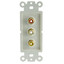 Decora Wall Plate Insert, White, 3 RCA Couplers (Red/White/Yellow), RCA Female - Part Number: 301-3000