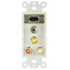 Decora Wall Plate Insert, White, with 1 VGA, 3.5mm Stereo and 3 RCA (Red/White/Yellow) Female Couplers - Part Number: 301-5000