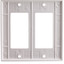 Decora Wall Plate, White, 2 Hole, Dual Gang - Part Number: 302-2-W