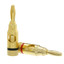 Banana Plug for Speaker Cable, Brass, Black and Red, 2 Piece - Part Number: 30C3-4168B