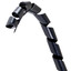 6 foot Spiral Cable Wrap, Black, Diameter: 12mm - 70mm, Cable Management Wraps - Part Number: 30CW-22206