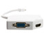 Mini DisplayPort Male to HDMI, VGA, or DVI female, 3-IN-1 Video Adapter, Supports 4K@30, 1080P@60, and ThunderBolt2, For PC and/or Apple/Mac - Part Number: 30H1-62706