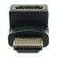 HDMI High Speed Vertical 90 Degree Elbow Adapter - Up, HDMI Type-A Male to HDMI Type-A Female, 4K 60Hz, Black - Part Number: 30HH-50210